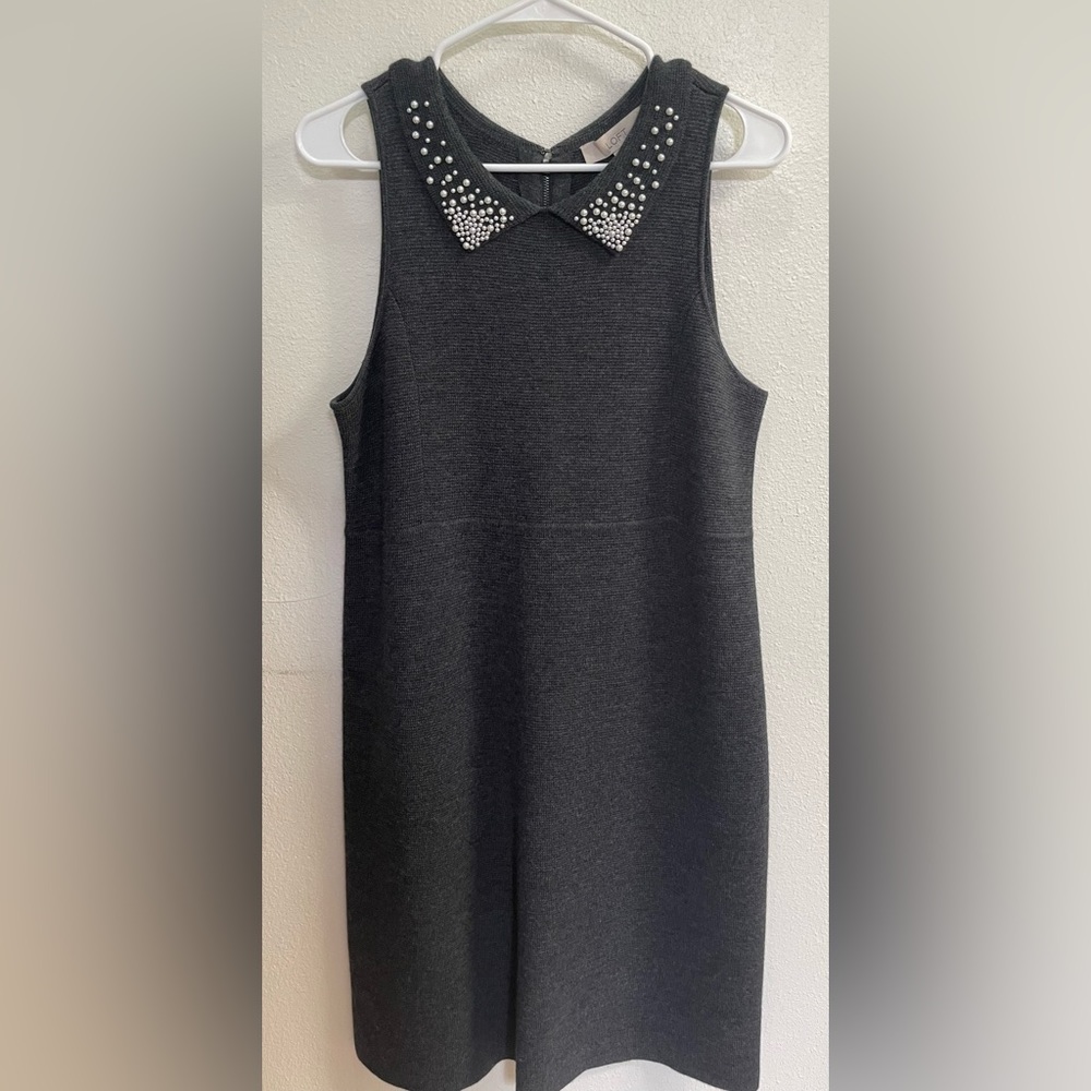 Ann Taylor Loft Grey Wool Dress